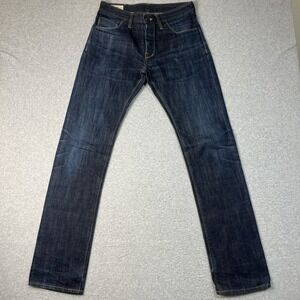 Shockoe Jeans Mens 30x34 Blue Atelier Selvedge Slim Straight Raw Indigo USA Made